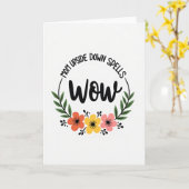 Moeder Ondersteboven Wow Bloemkaart Kaart (Gele Bloem)