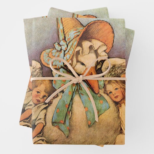 moeder ontbeert kinderen Jessie Willcox Smith Inpakpapier Vel (In situ)