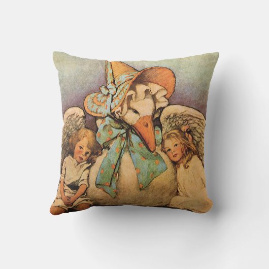  moeder ontbeert kinderen Jessie Willcox Smith Kussen (Achterkant)