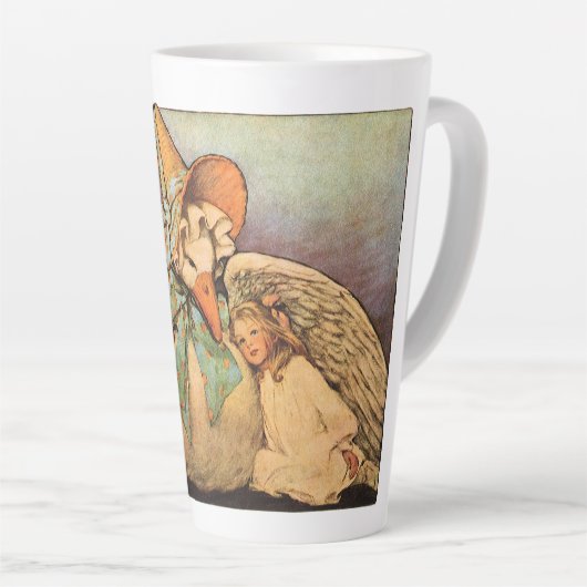  moeder ontbeert kinderen Jessie Willcox Smith Latte Mok (Rechterhoek)