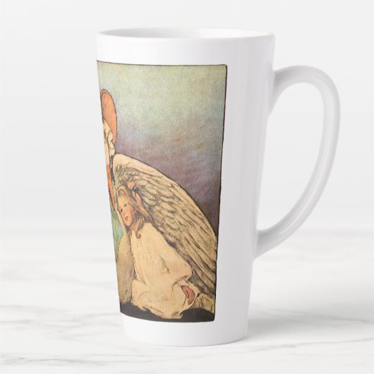 moeder ontbeert kinderen Jessie Willcox Smith Latte Mok (Rechts)