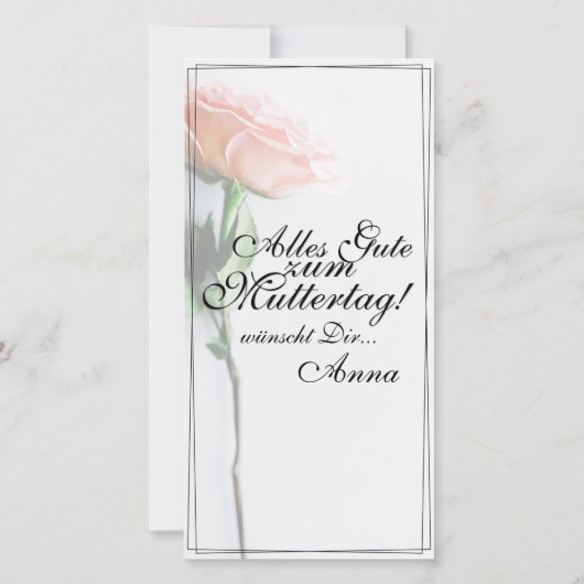 Moeder – Onvervangbaar | Klassieke kaart - Roos (Achterkant)