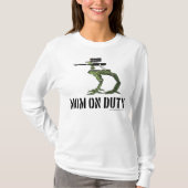 Moeder op Duty Robot Soldaat T-shirt (Voorkant)
