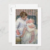 Moeder op het punt om haar Slapy Kind te wassen, 1 Briefkaart (Voorkant / Achterkant)