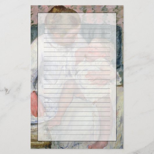 Moeder op het punt om haar Slapy Kind te wassen, 1 Briefpapier (Voorkant)