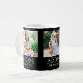 Moeder Opgericht 3 Foto Zwart Koffiemok (Voorkant links)