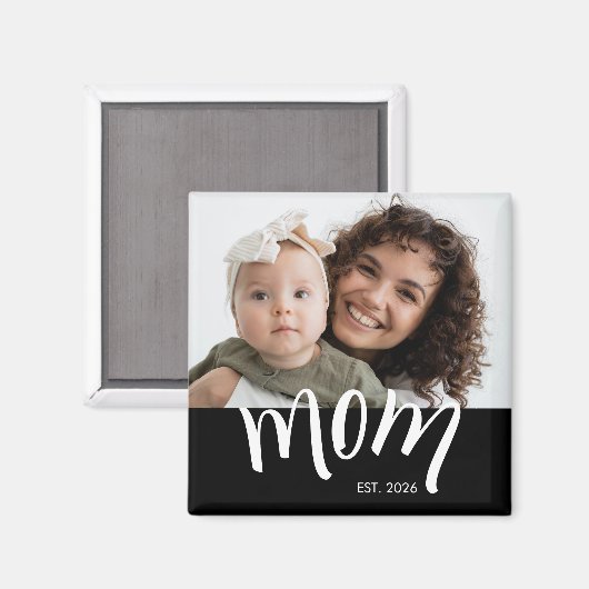 Moeder Opgericht Dops Wit Aangepast Jaar Nieuwe Ma Magneet (Voorkant / Achterkant)