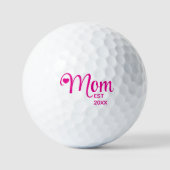 Moeder Opgericht Eenvoudig Script Moedercadeau Golfballen (Voorkant)