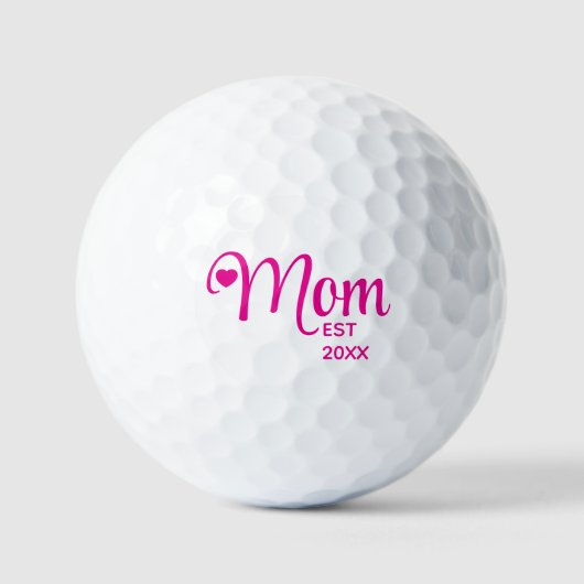 Moeder Opgericht Eenvoudig Script Moedercadeau Golfballen (Voorkant)