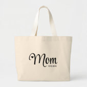 Moeder Opgericht Eenvoudig Script Moedercadeau Grote Tote Bag (Voorkant)