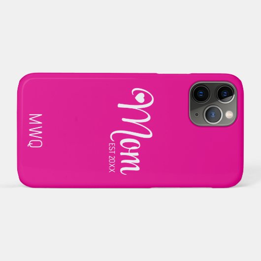 Moeder Opgericht Eenvoudig Script Moeders Roze Case-Mate iPhone Case (Achterkant (horizontaal))