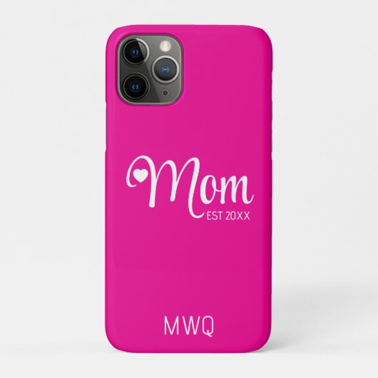 Moeder Opgericht Eenvoudig Script Moeders Roze Case-Mate iPhone Case (Achterkant)
