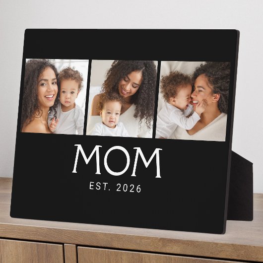 Moeder Opgericht Elegant Schrift Zwart 3 Foto Fotoplaat