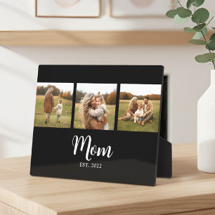 Moeder Opgericht Elegant Schrift Zwart 3 Foto Fotoplaat