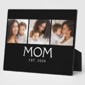 Moeder Opgericht Elegant Schrift Zwart 3 Foto Fotoplaat (Zijkant)