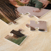 Moeder Opgericht Elegant Schrift Zwart 3 Foto Legpuzzel (Zijkant)