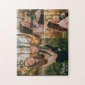 Moeder Opgericht Elegant Schrift Zwart 3 Foto Legpuzzel (Verticaal)
