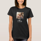 Moeder Opgericht Elegant Script Foto T-shirt (Voorkant)