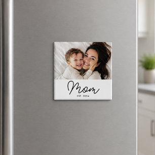 Moeder Opgericht Foto Cadeau Magneet
