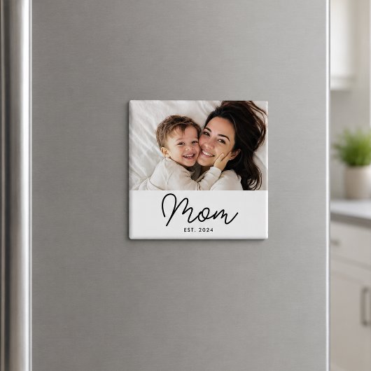Moeder Opgericht Foto Cadeau Magneet