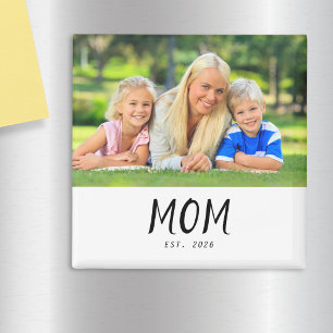 Moeder Opgericht Foto Cadeau Magneet