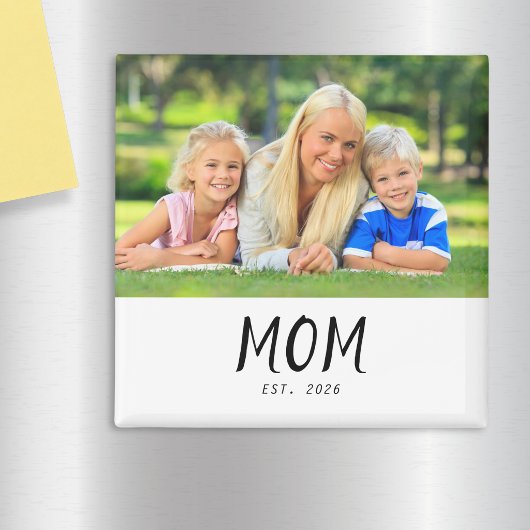 Moeder Opgericht Foto Cadeau Magneet