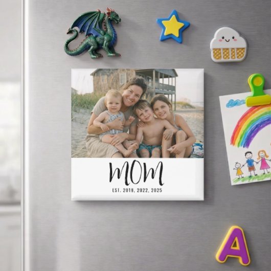 Moeder Opgericht Foto Cadeau Magneet