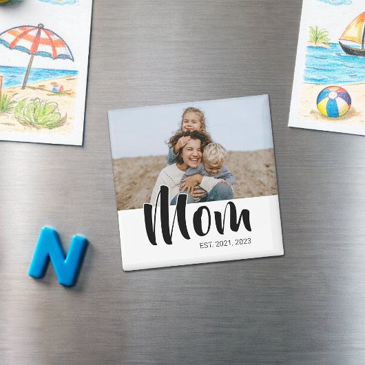 Moeder Opgericht Foto Cadeau Magneet