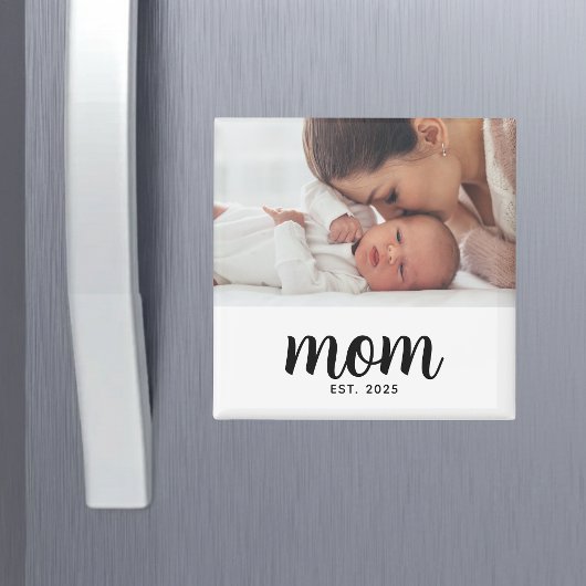 Moeder Opgericht Foto Cadeau Magneet