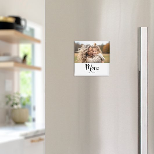 Moeder Opgericht Foto Cadeau Magneet