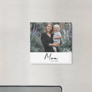 Moeder Opgericht Foto Cadeau Magneet