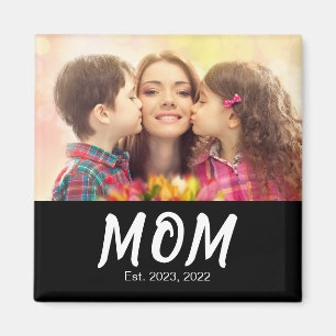 Moeder Opgericht Foto Cadeau Magneet