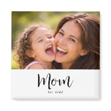 Moeder Opgericht Foto Cadeau Magneet