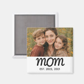 Moeder Opgericht Foto Cadeau Magneet (Voorkant / Achterkant)