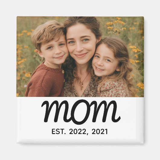 Moeder Opgericht Foto Cadeau Magneet (Voorkant)