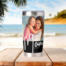 Moeder Opgericht Foto Cadeau Waterfles