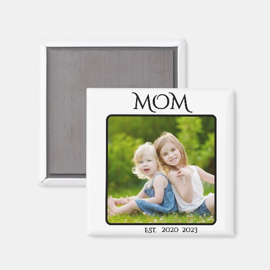 Moeder Opgericht Foto Geschenk Magneet (Voorkant / Achterkant)