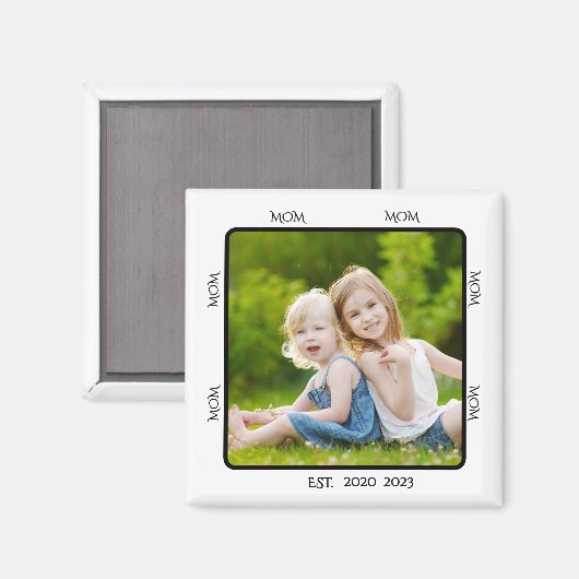 Moeder Opgericht Foto Geschenk Magneet (Voorkant / Achterkant)