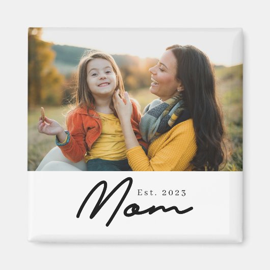 Moeder Opgericht Foto Magneet (Voorkant)