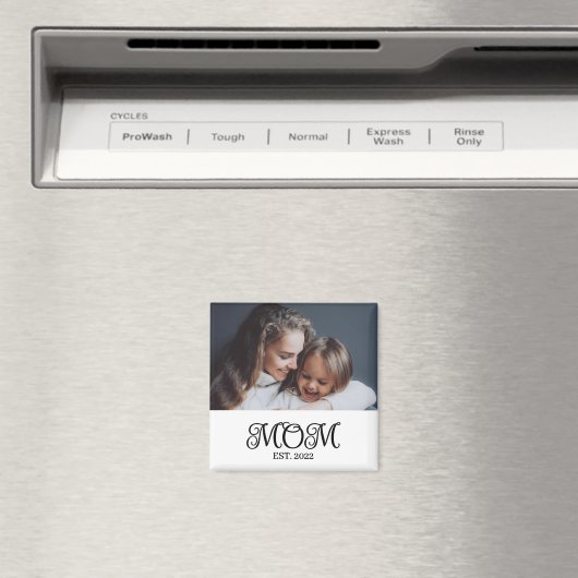 Moeder Opgericht Foto Moederdag Cadeau Magneet (Insitu (Vaatwasser))