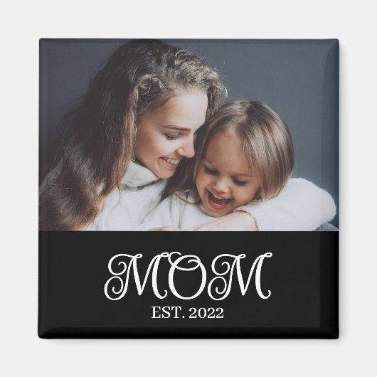 Moeder Opgericht Foto Moederdag Geschenk Magneet (Voorkant)