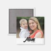 Moeder Opgericht Foto Moederdag Magneet (Voorkant / Achterkant)