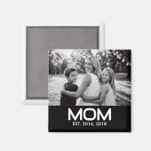 Moeder Opgericht Foto Moederdag Magneet (Voorkant / Achterkant)
