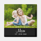 Moeder Opgericht Foto Moederdag Magneet (Voorkant)