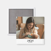 Moeder Opgericht Foto Moederdag Magneet (Voorkant / Achterkant)