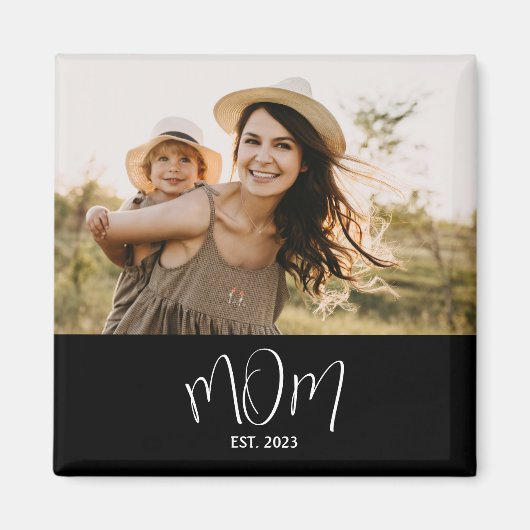 Moeder Opgericht Foto Moederdag Magneet (Voorkant)