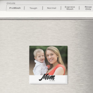 Moeder Opgericht Foto Moederdag Magneet