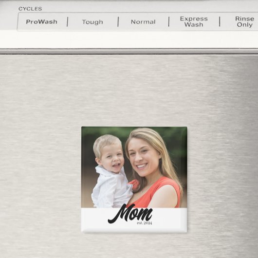 Moeder Opgericht Foto Moederdag Magneet