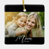 Moeder Opgericht Foto Nieuwe Moeder Geschenk Sleut Keramisch Ornament (Voorkant)
