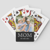 Moeder Opgericht Foto Zwart Pokerkaarten (Achterkant)